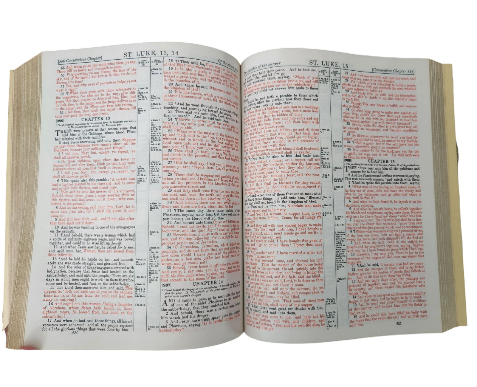 Holy Bible King James Version Red Letter Edition Family 1971 Heirloom Hardcover