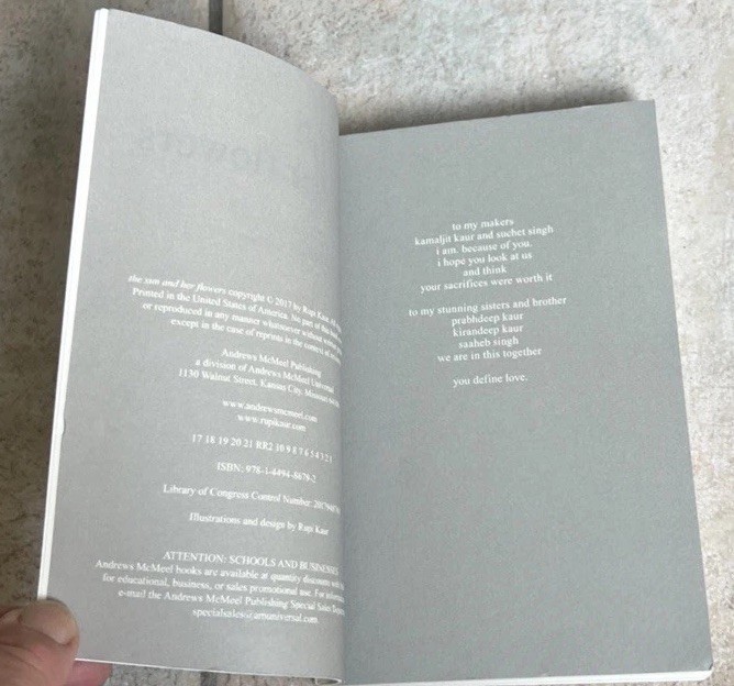 THE SUN AND HER FLOWERS BY RUPI KAUR