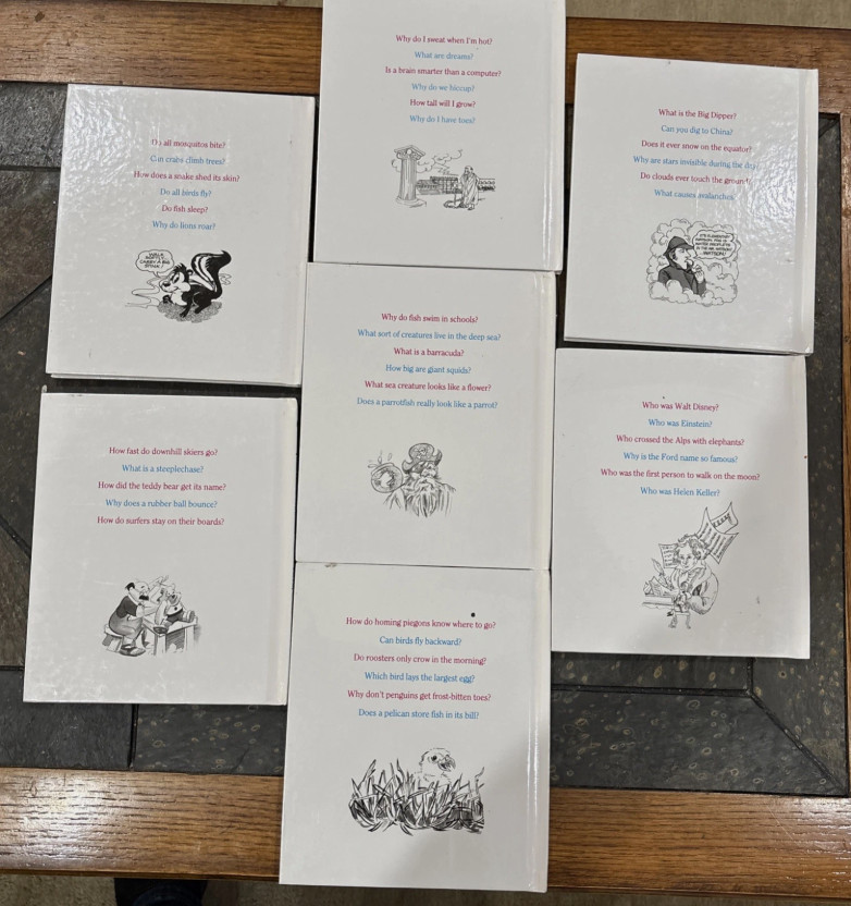 Questions Kids Ask 28 Volume Hardcover Set by Grolier 1989 COMPLETE SET 1-28