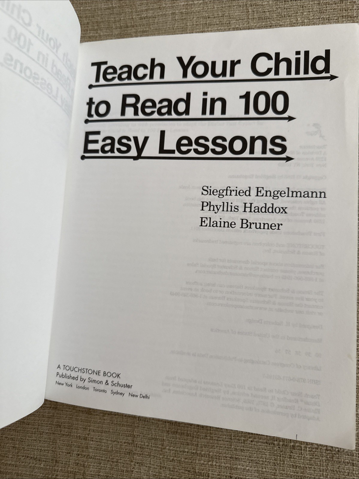 Teach Your Child to Read in 100 Easy Lessons Engelmann Haddox Bruner