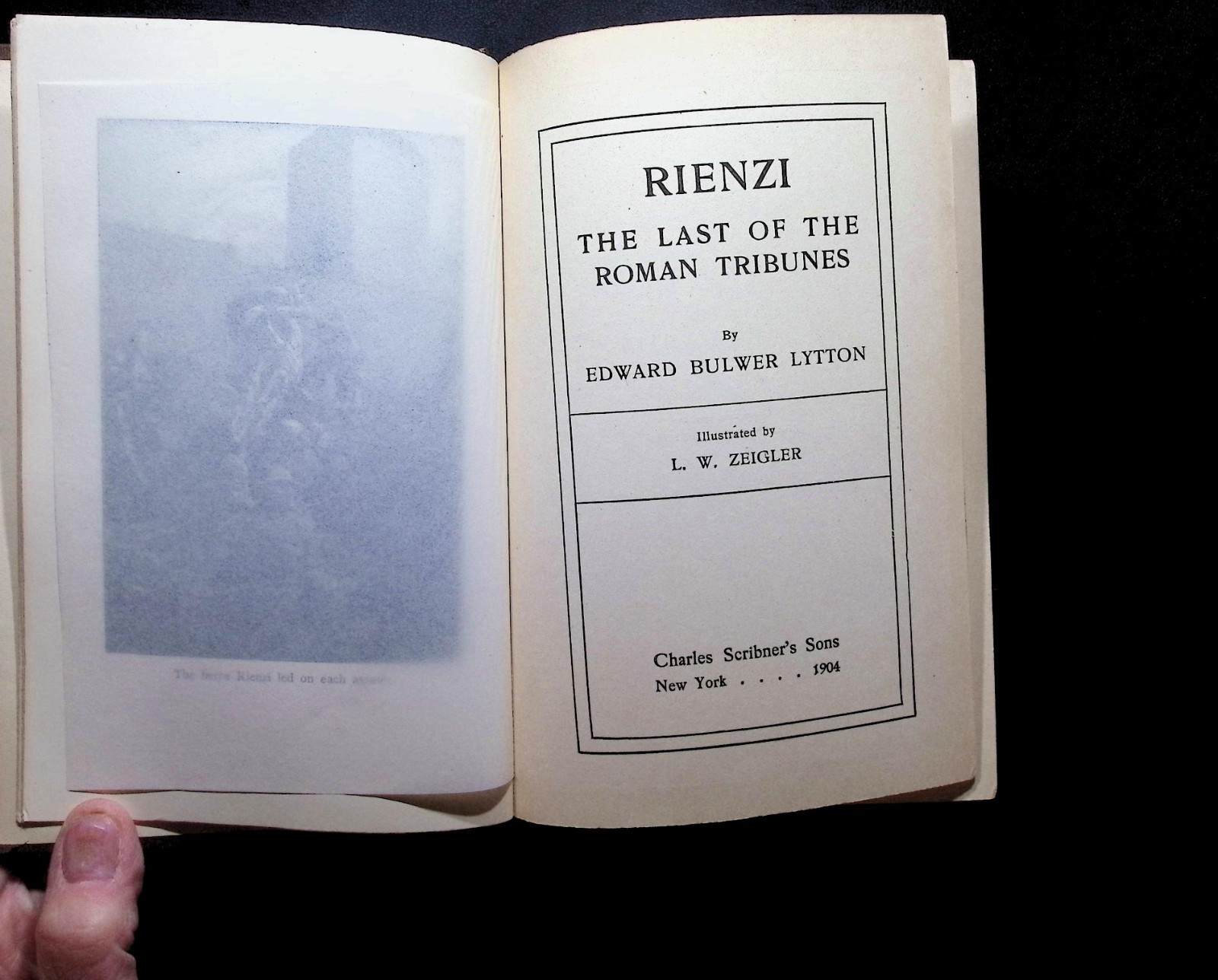 Rienzi The Last of the Roman Tribunes Edward Bulwer-Lytton 1904 Scribner HC