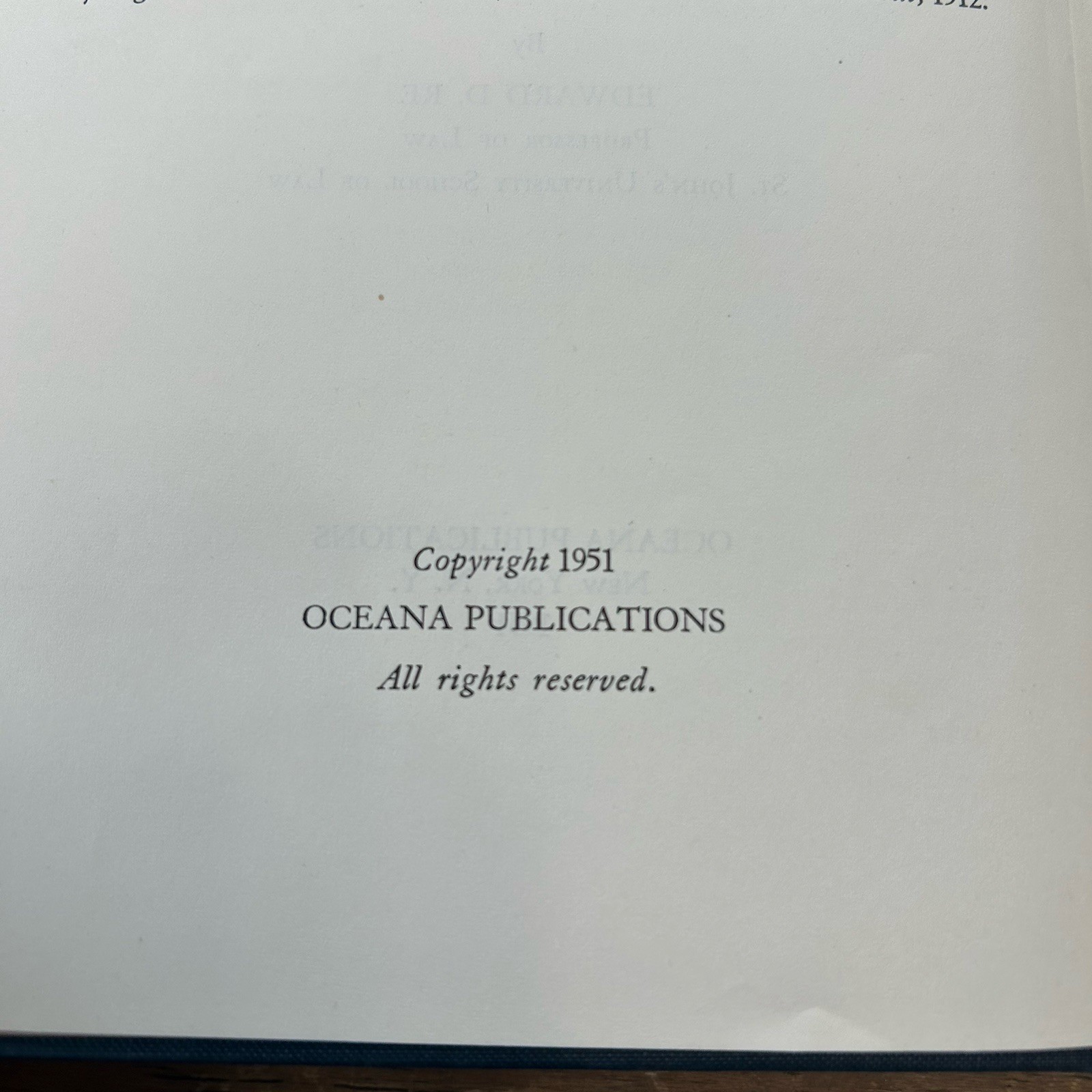BRIEF WRITING AND ORAL ARGUMENT By Edward Domenic Re 1951 1st Edition Hardcover