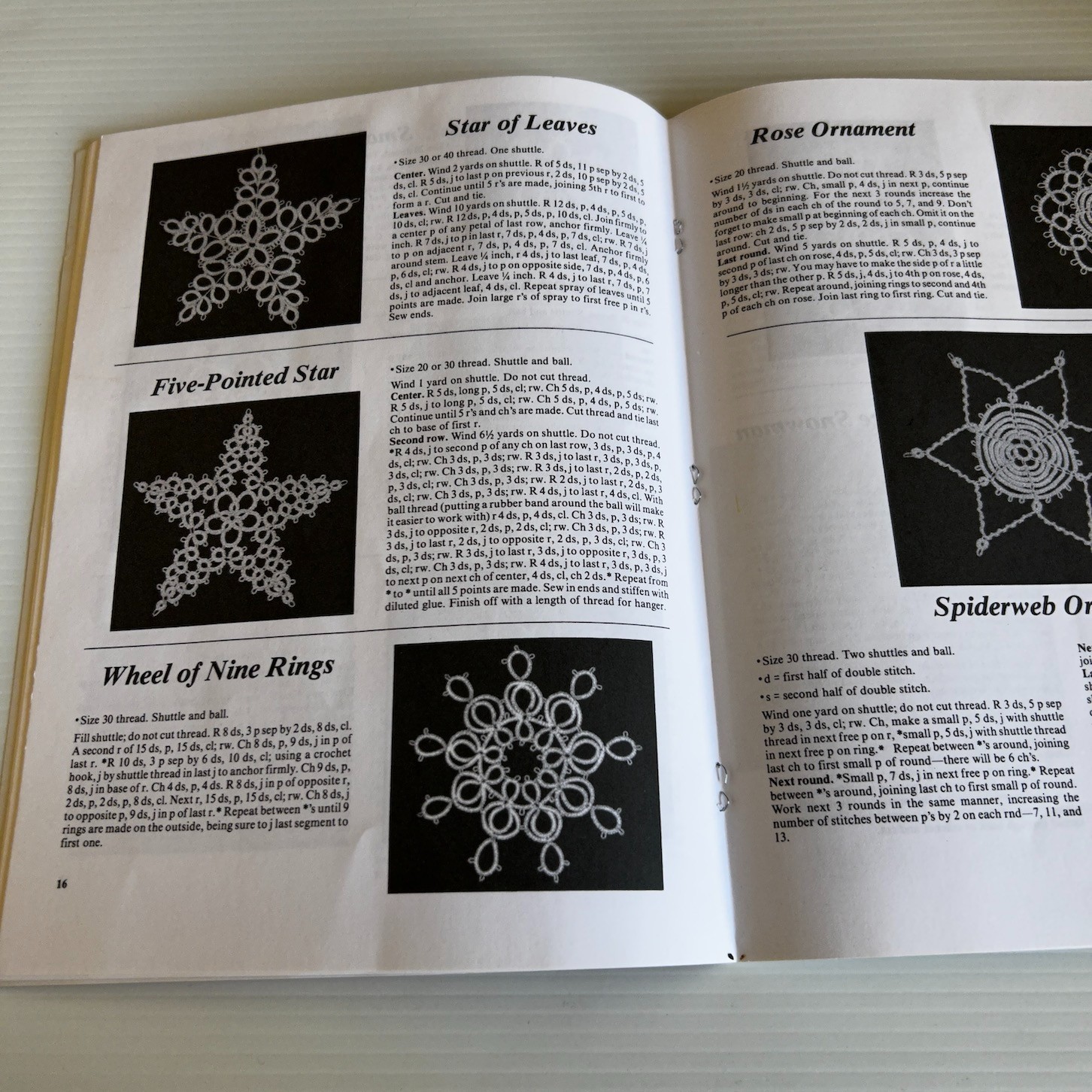 Christmas Angels and other Tatting Patterns Monica Hahn Dover Needlework Crafts