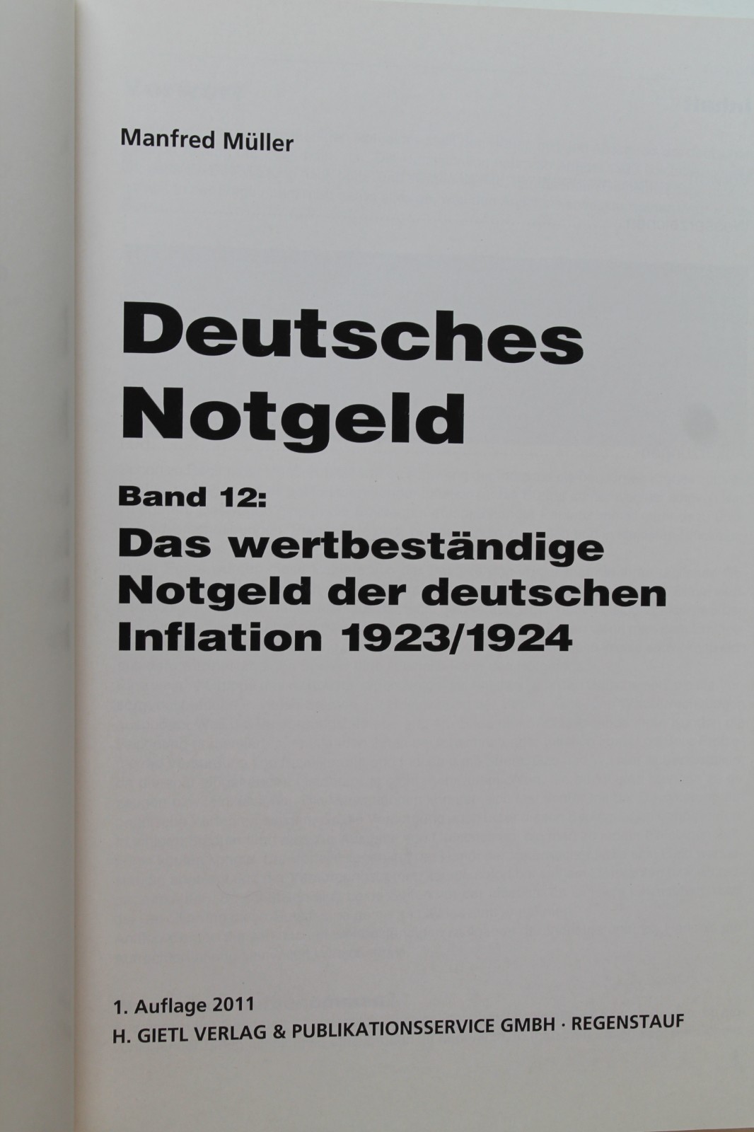 Deutsches Notgeld Band 12 Wertbestandiges Notgeld Inflation 1923 1924 Muller PB