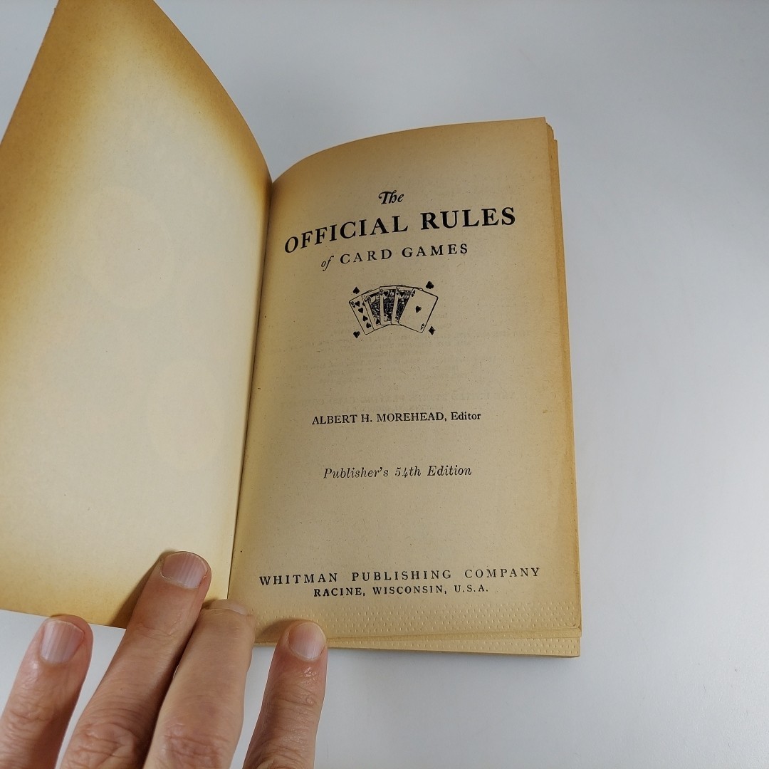 The Official Rules Of Card Games 54th Edition 1966 Whitman PB
