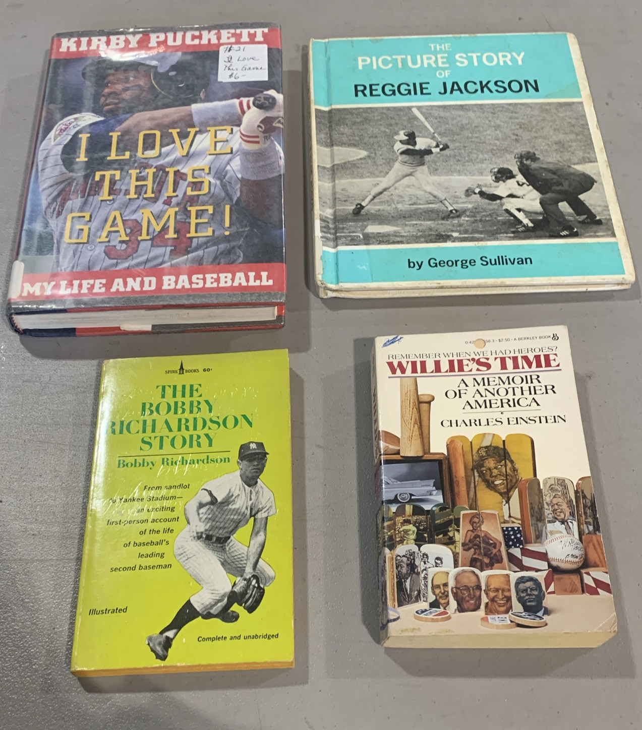 Lot Of 4 Vtg. MLB Stars Books. Willie’s Time I Love This Game, Reggie Jackson