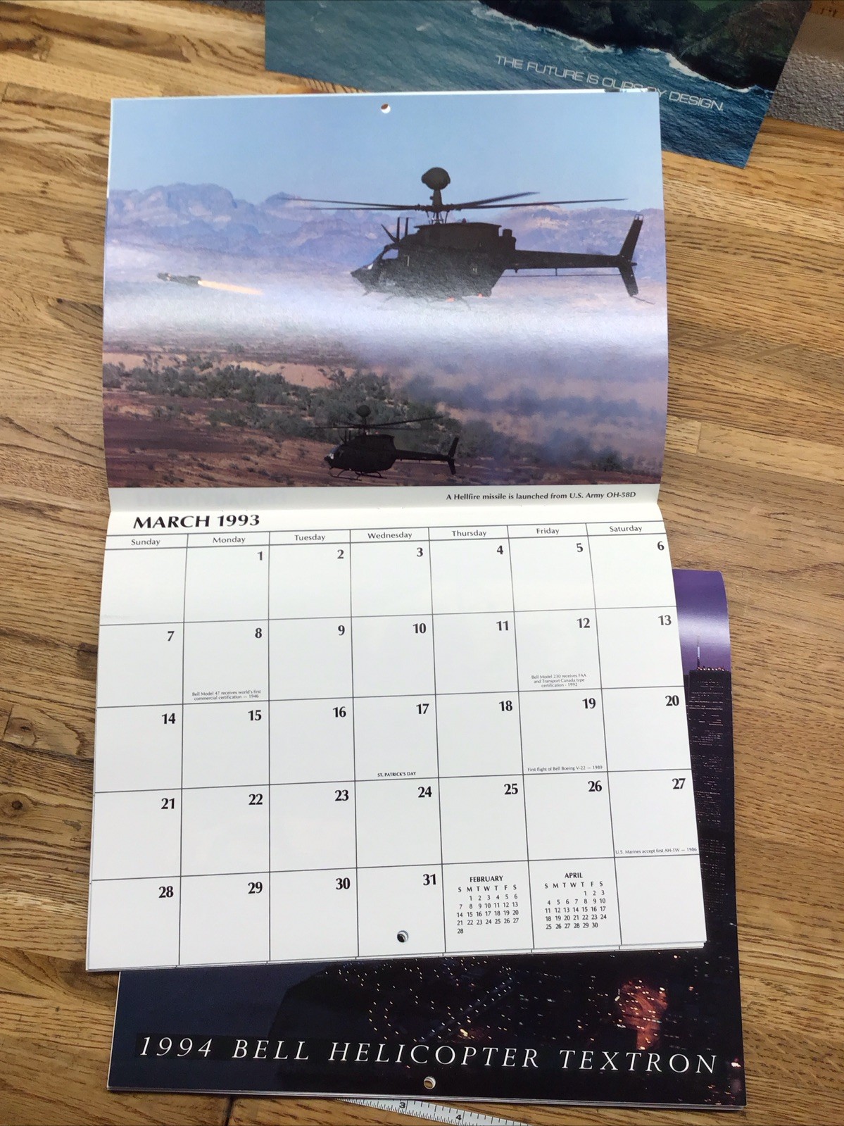 BELL HELICOPTER – Appointment Calendar – 1992 1993 1994 – Lot Of 3 – MM6.113