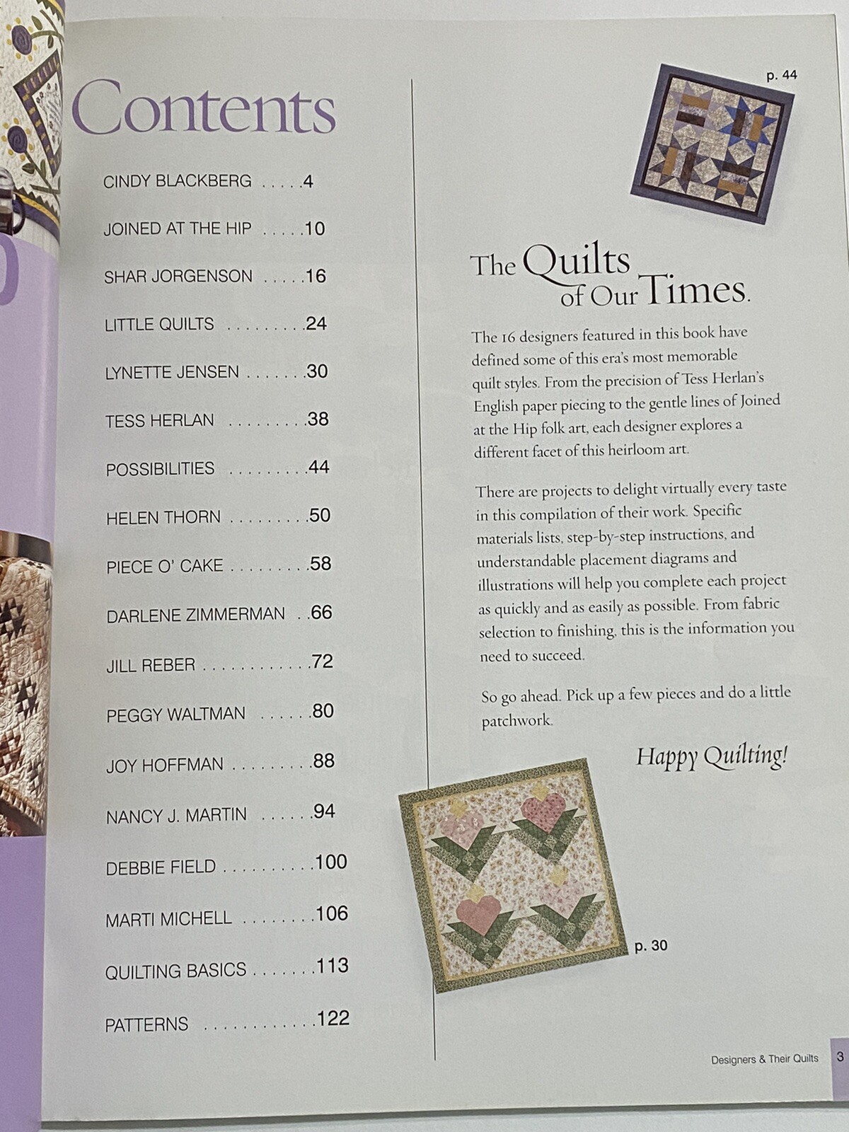 Better Homes & Gardens “Designers & Their Quilts” 129 Pages Leisure Arts