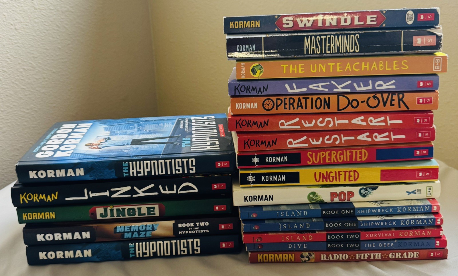 Gordon Korman Lot 20 Gifted Island Restart Masterminds Swindle Pop Hypnotists