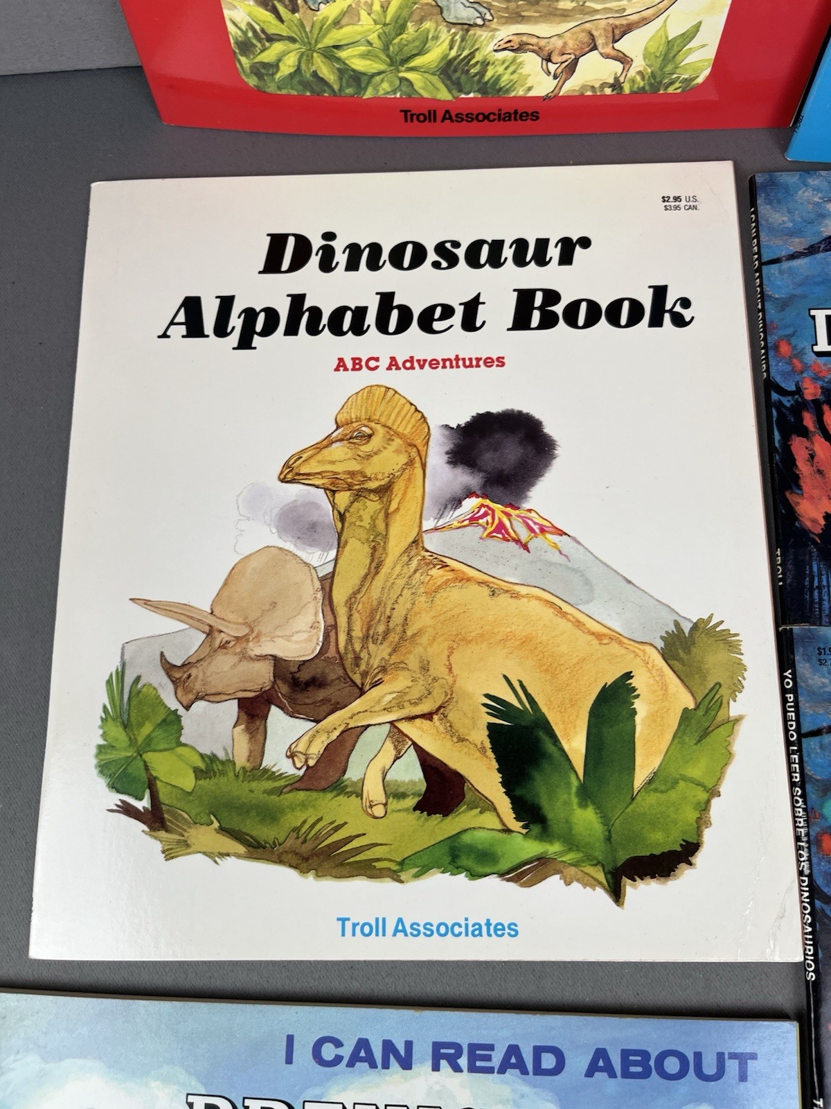 Lot of 7 Vintage Troll Associates Dinosaur Books Dinos Prehistoric Animals