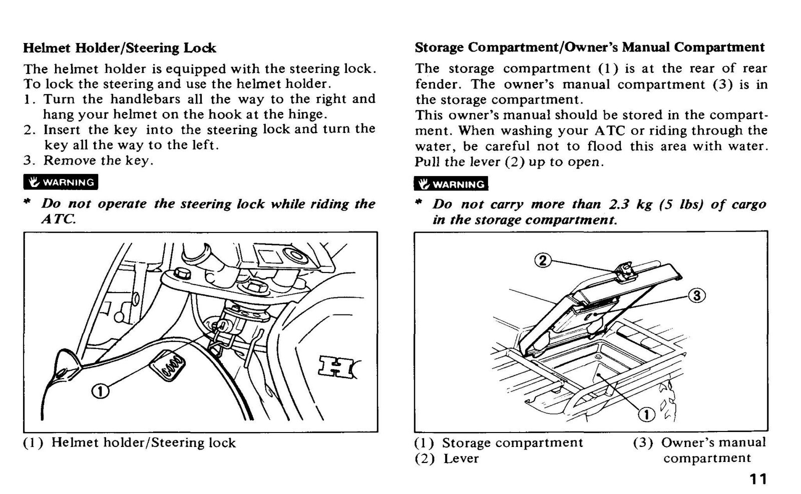 1985 Honda ATC Super Red 250 Owner’s Manual 69 Pages