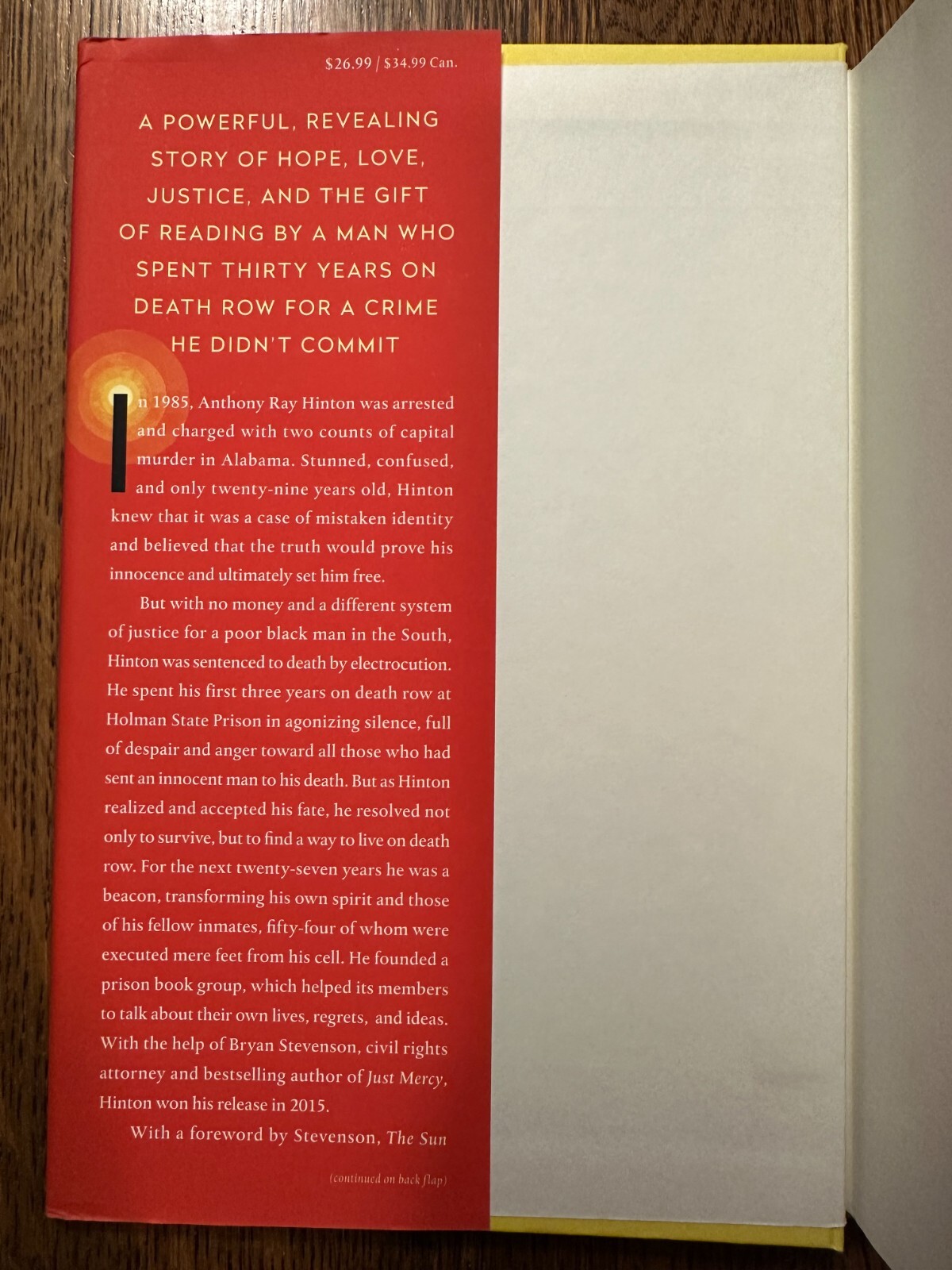 SIGNED The Sun Does Shine by Anthony Ray Hinton (2018, Hardcover) LEGAL MEMOIR