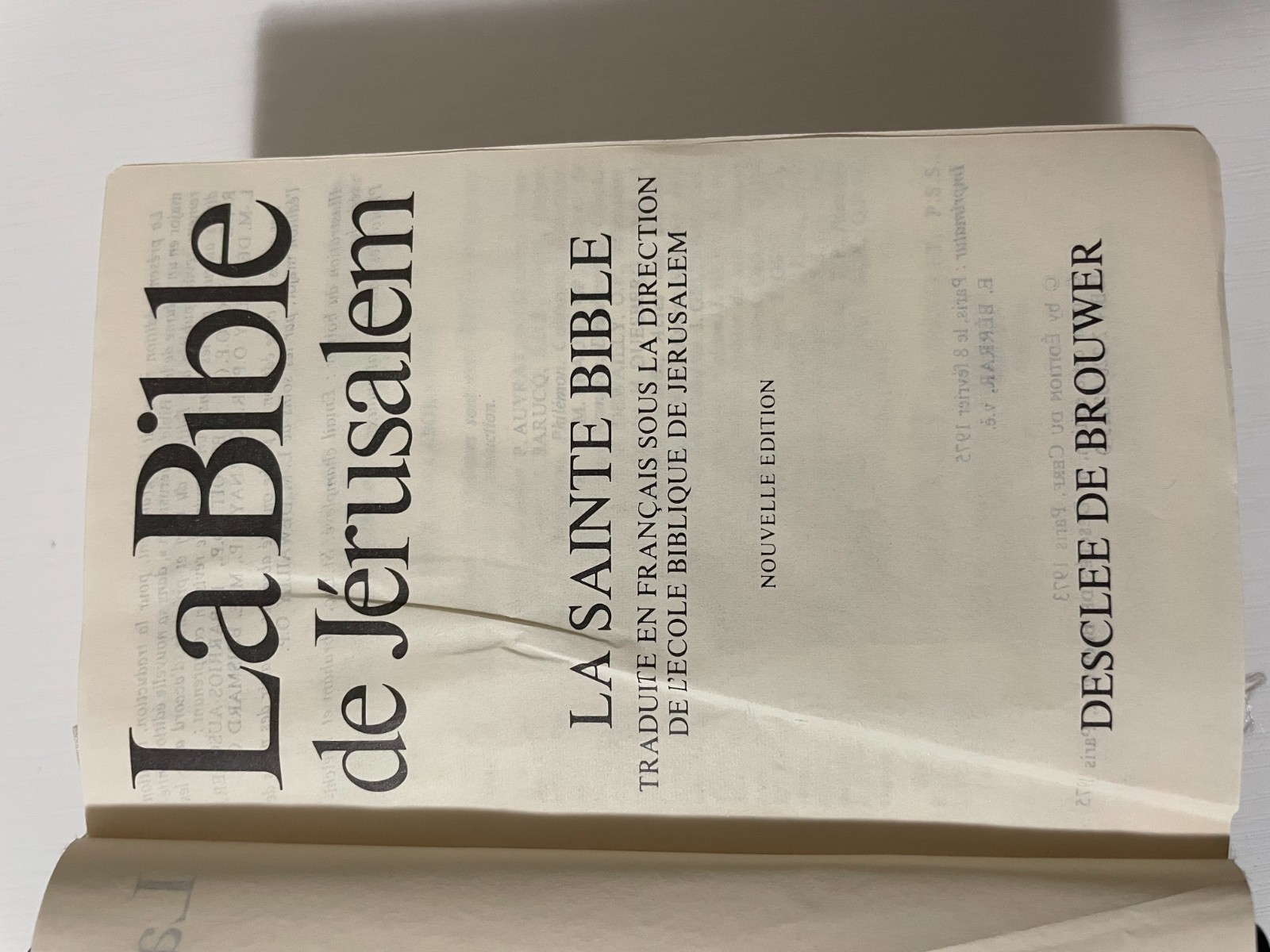La Bible de Jérusalem Nouvelle Édition Leather Bound French B