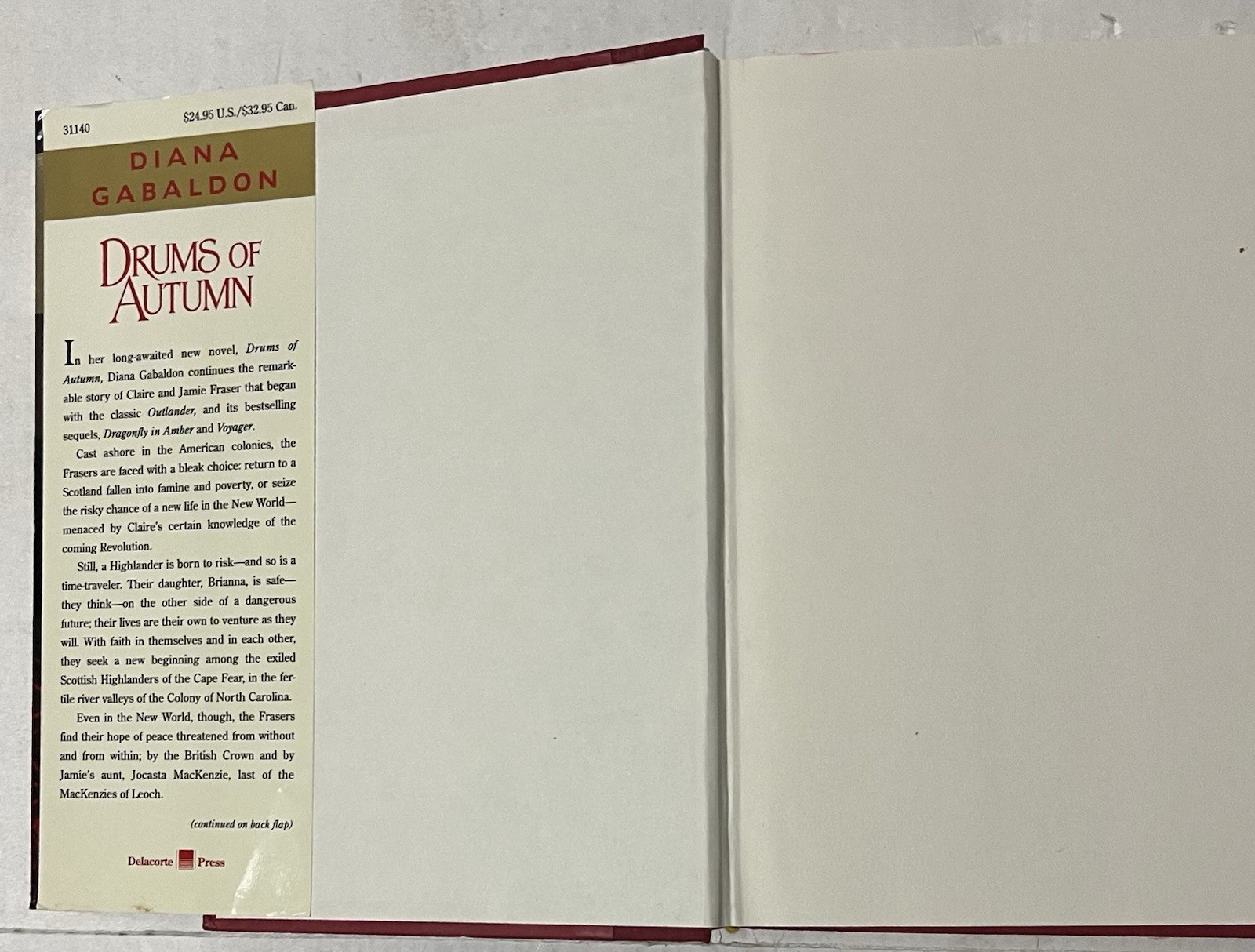Drums of Autumn by Diana Gabaldon (1996, Hardcover) 1st/1st VG