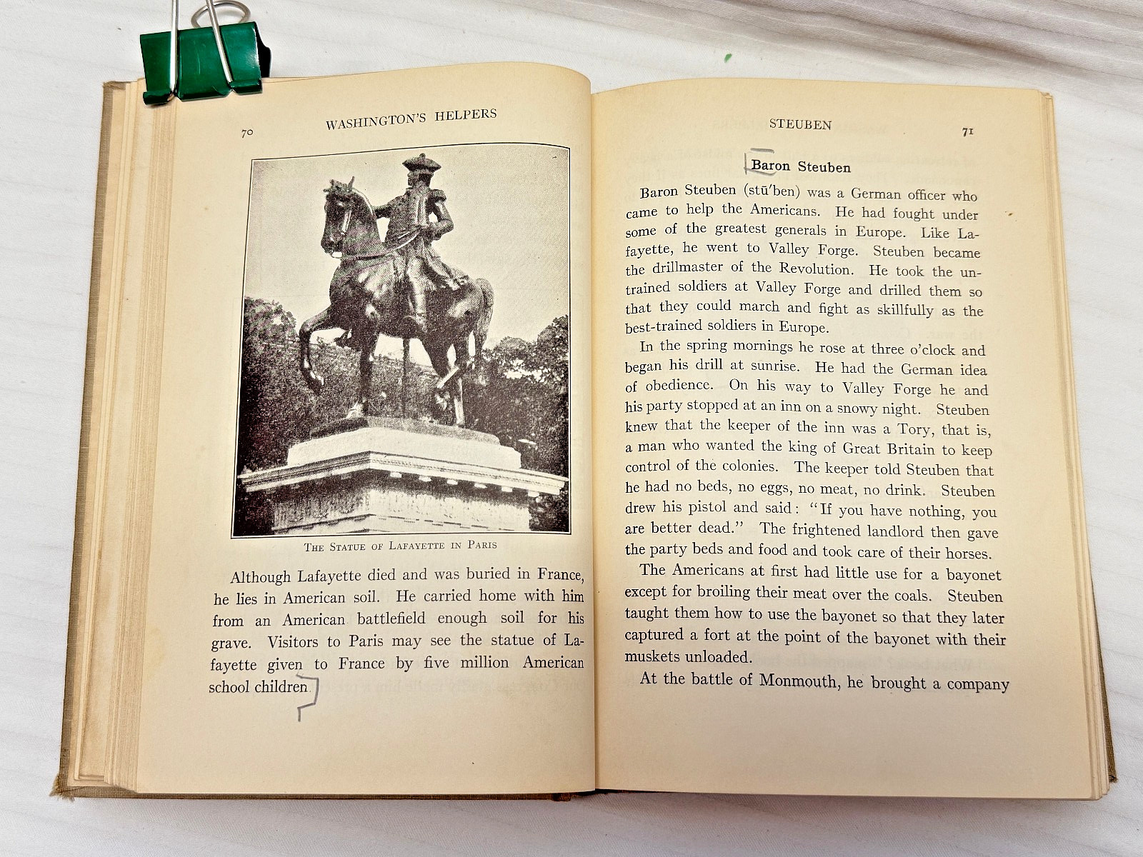 Vintage History Of America Maker’s Of Our Nation Hard Cover 1939 School Book