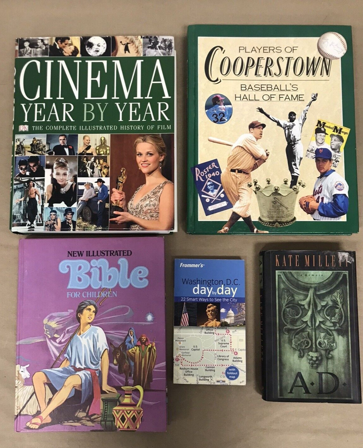 Vintage 16pc Book Lot Film Education History Biographies Novels & More