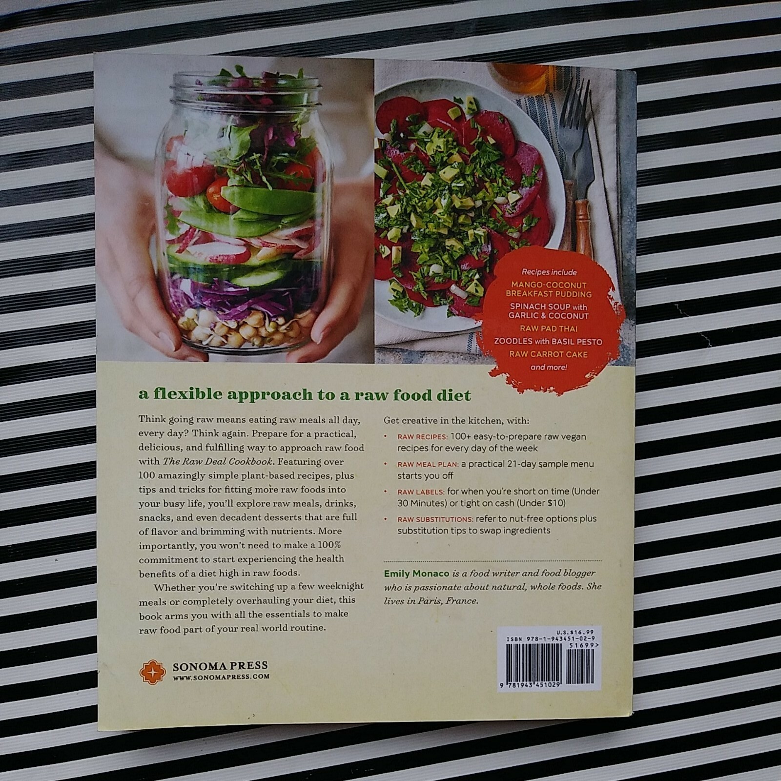 Raw Food Emily Monaco Sonoma Press Healthy Cookbook Paperback