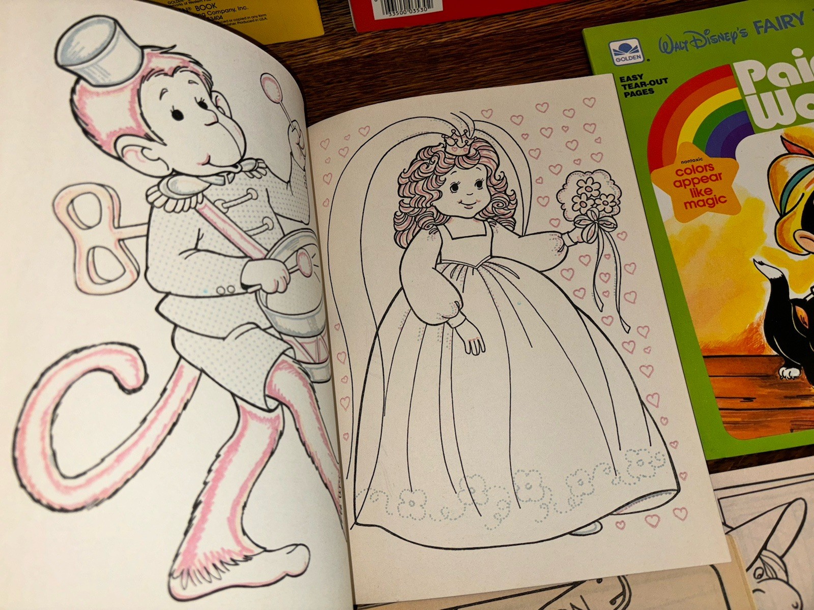 Vtg Variety Coloring Activity Stickers Creative Golden Book Lot Disney Sesame