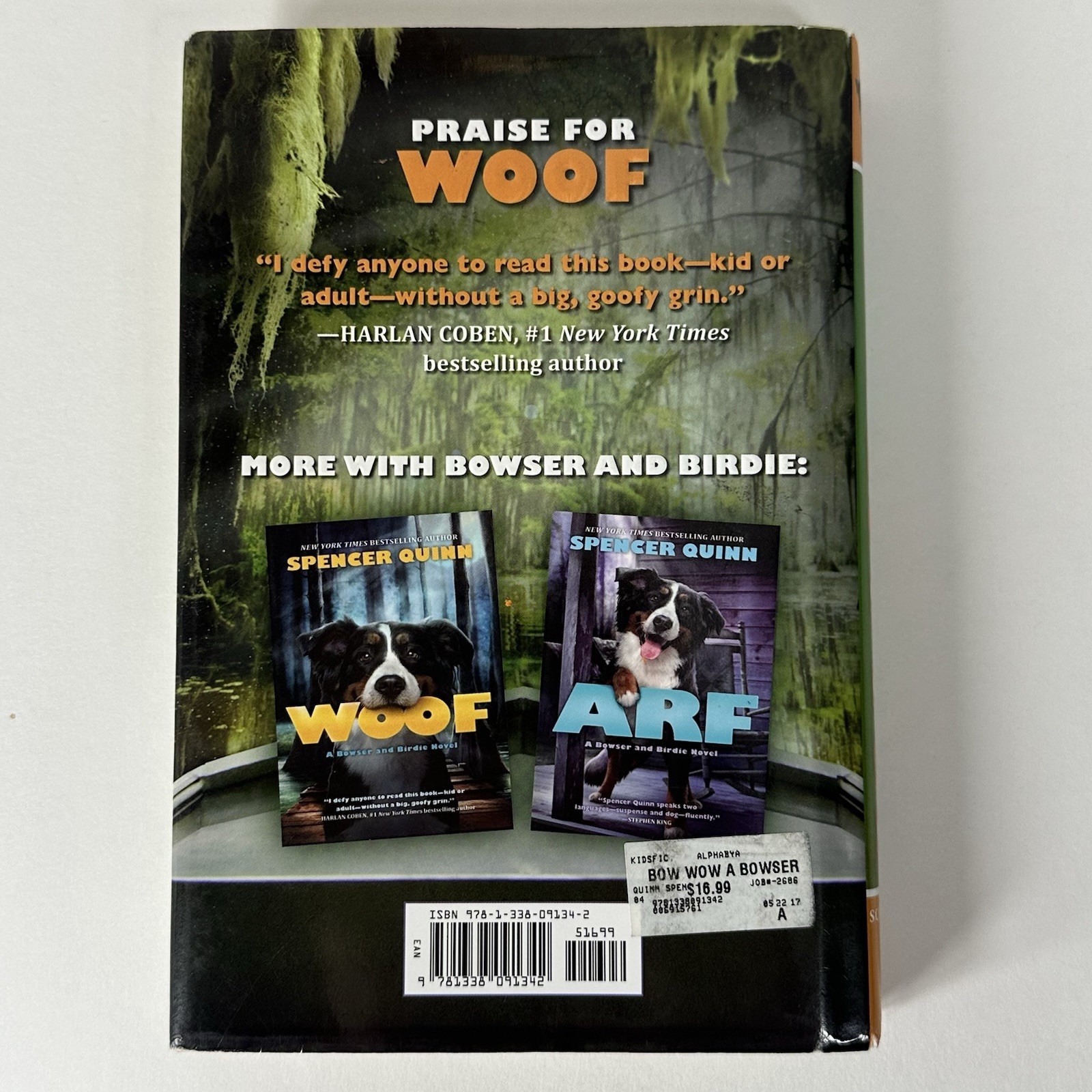 Bowser and Birdie Books, Lot of 3, Spencer Quinn, Woof, Arf, Bow Wow, Acceptable