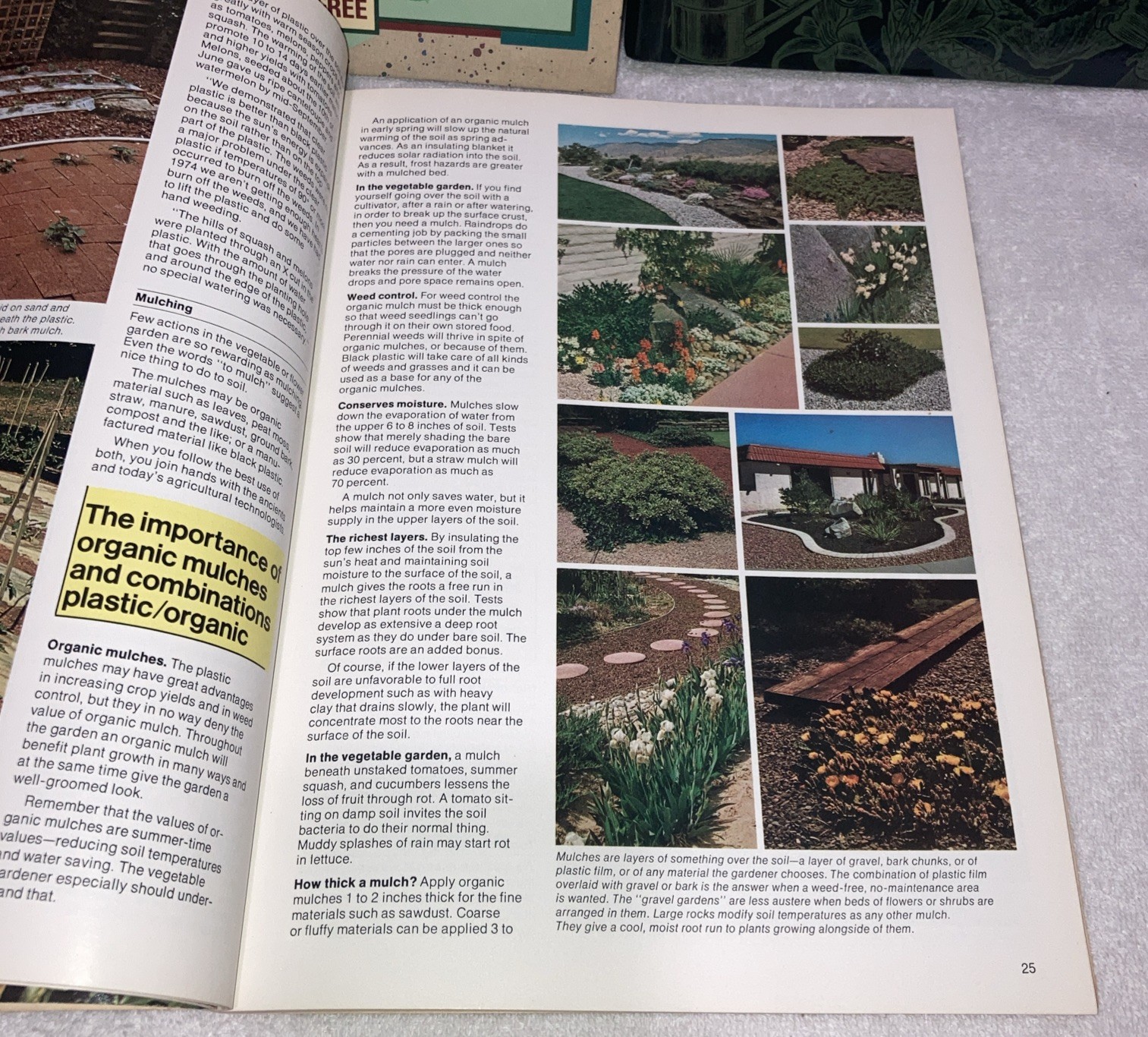 Vintage Gardening Books Lot Of 3 Assorted Titles Rodales Ortho Books Garden Way
