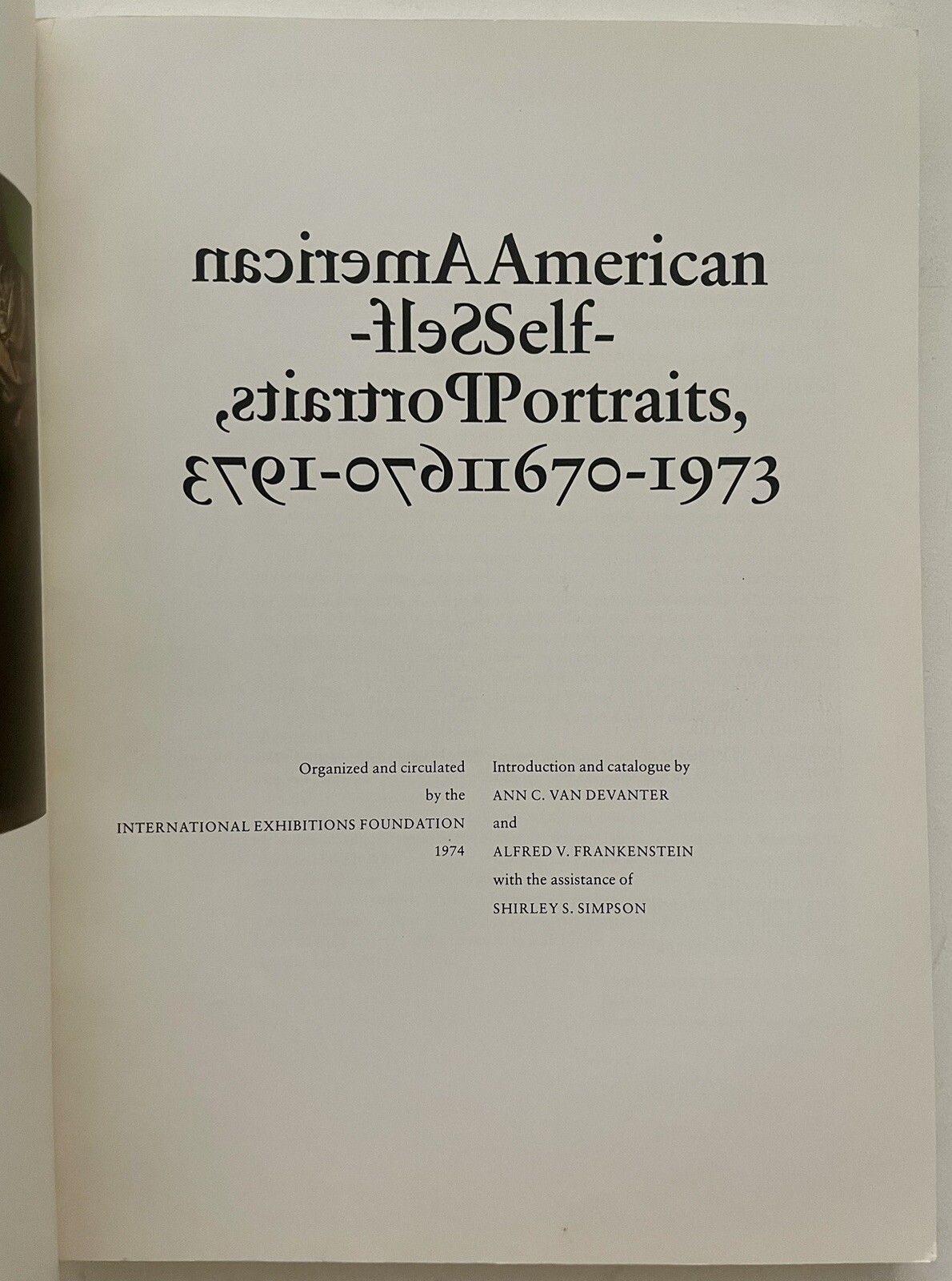AMERICAN SELF PORTRAITS 1670 1973 PORTRAIT PAINTING ART BOOK 147 PAGES RARE