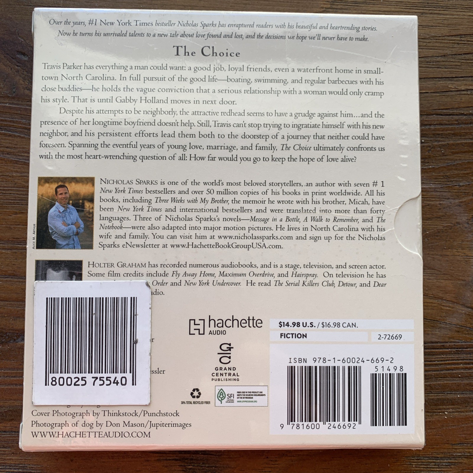 The Choice – Audio CD By Sparks, Nicholas – New -Factory Sealed