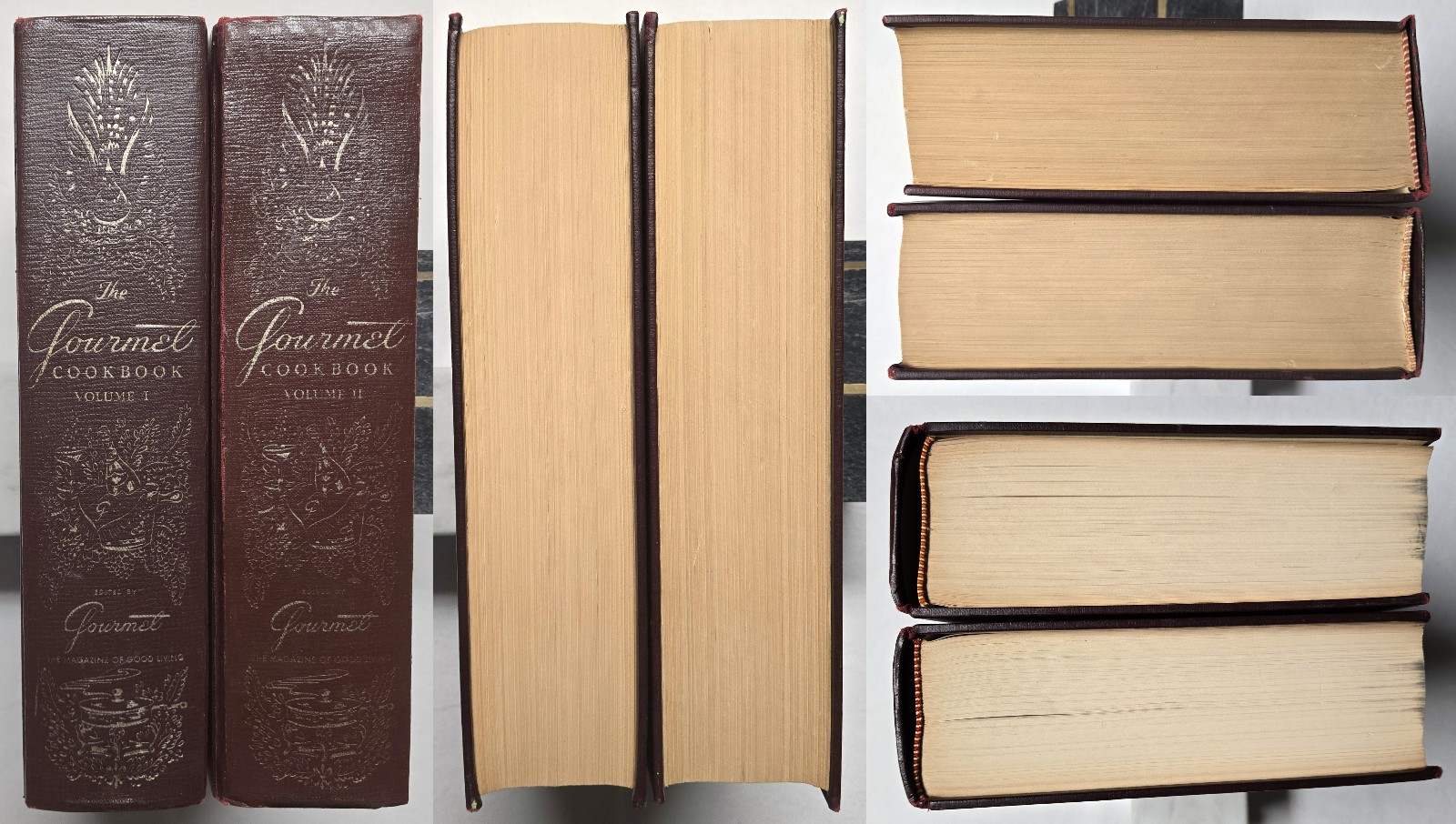 The Gourmet Cookbook Volume 1 & 2 HC Vintage Set of 2 Books
