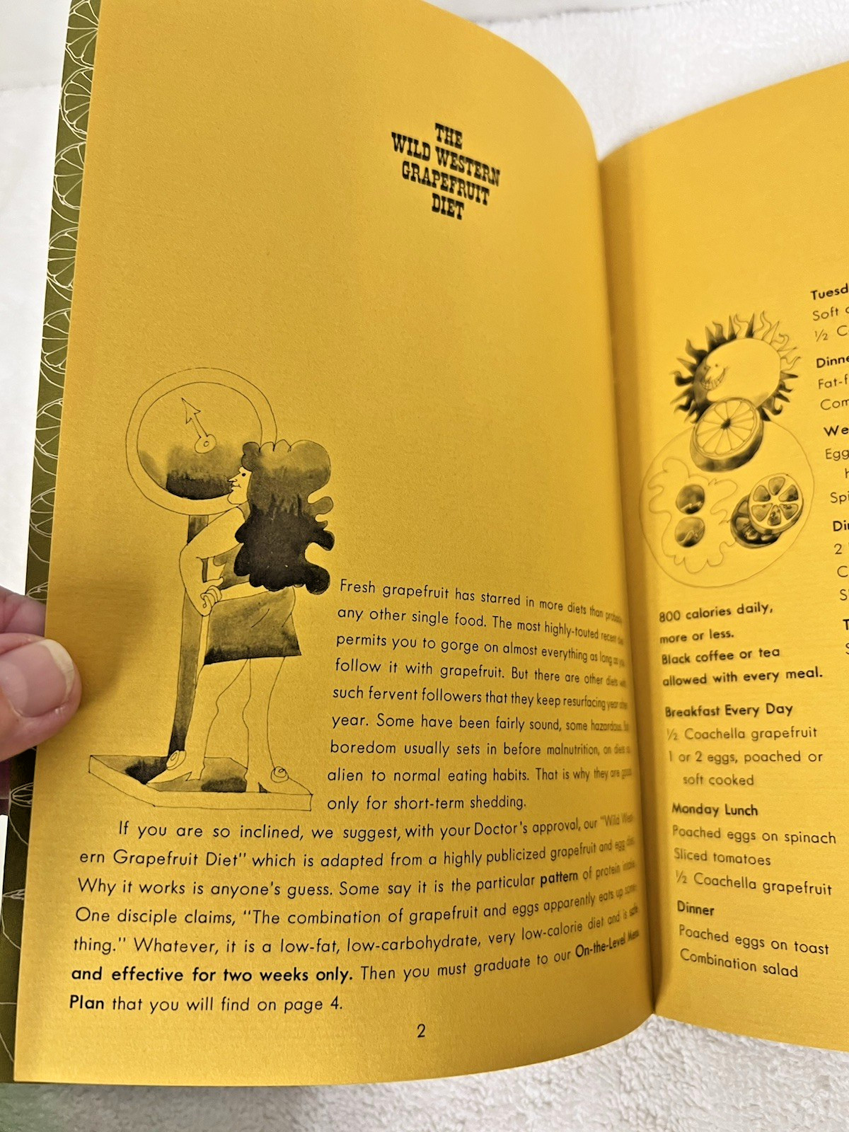 Vintage 1969 Coachella Presents Wild Western Grapefruit Diet Booklet 16 Pages