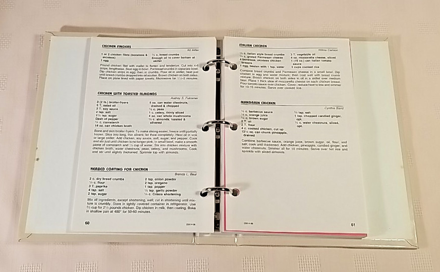 O Taste & See St. Luke’s United Church of Christ Cookbook 9.25″x7″ 3-ring format