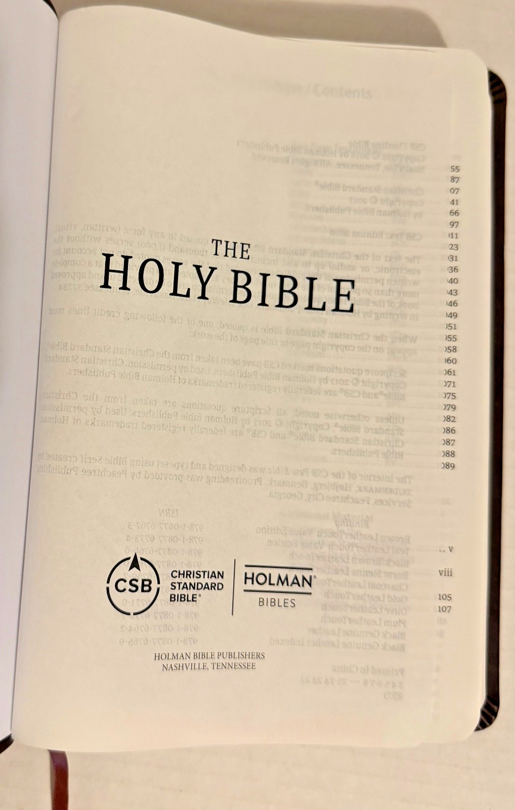Christian Standard Bible Thinline Value Edition Brown LeatherTouch Holman NEW