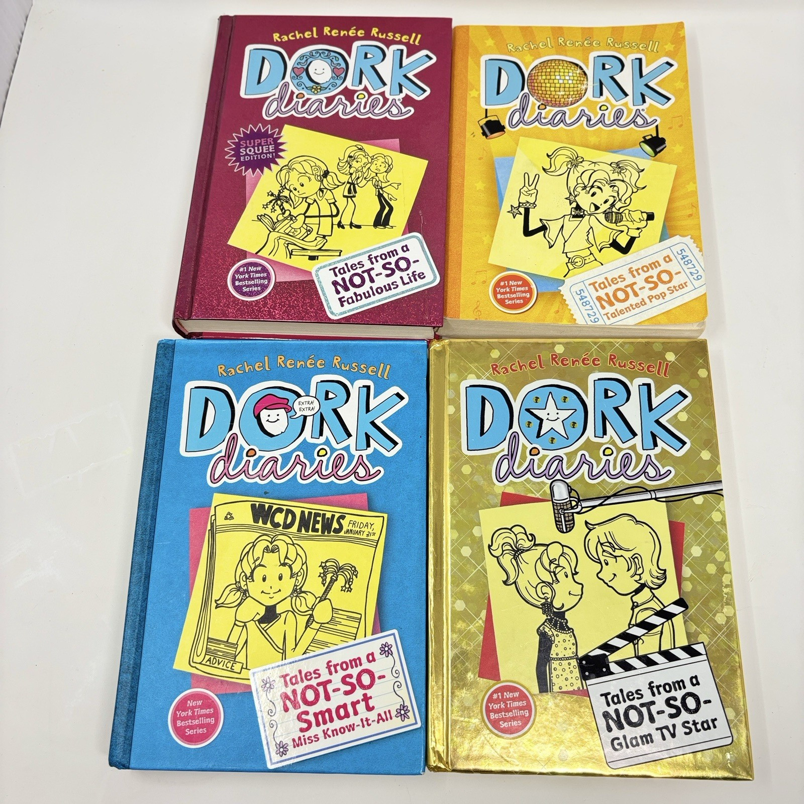 Lot of 9 DORK DIARIES By Rachel Renee Russell Mix HC and SC 1 is Drama Queen Ser