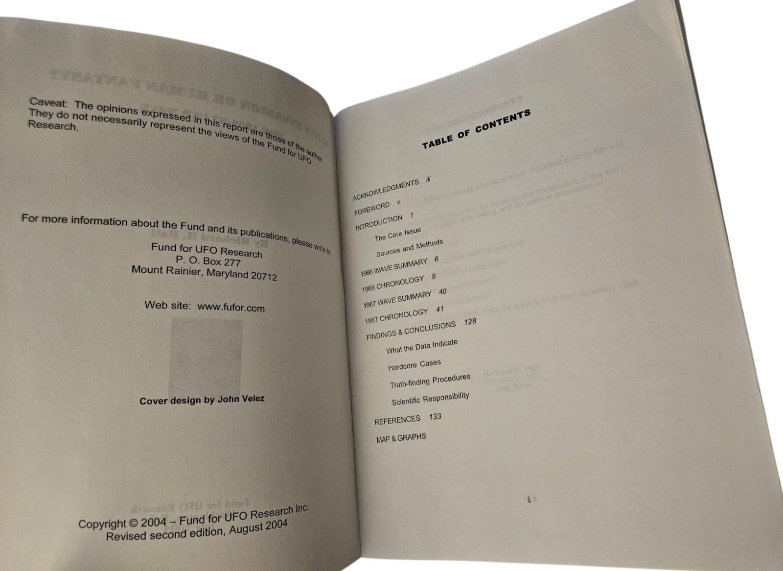 Alien Invasion Or Human Fantasy? The 1966-67 UFO Wave Richard H. Hall 2004 Book