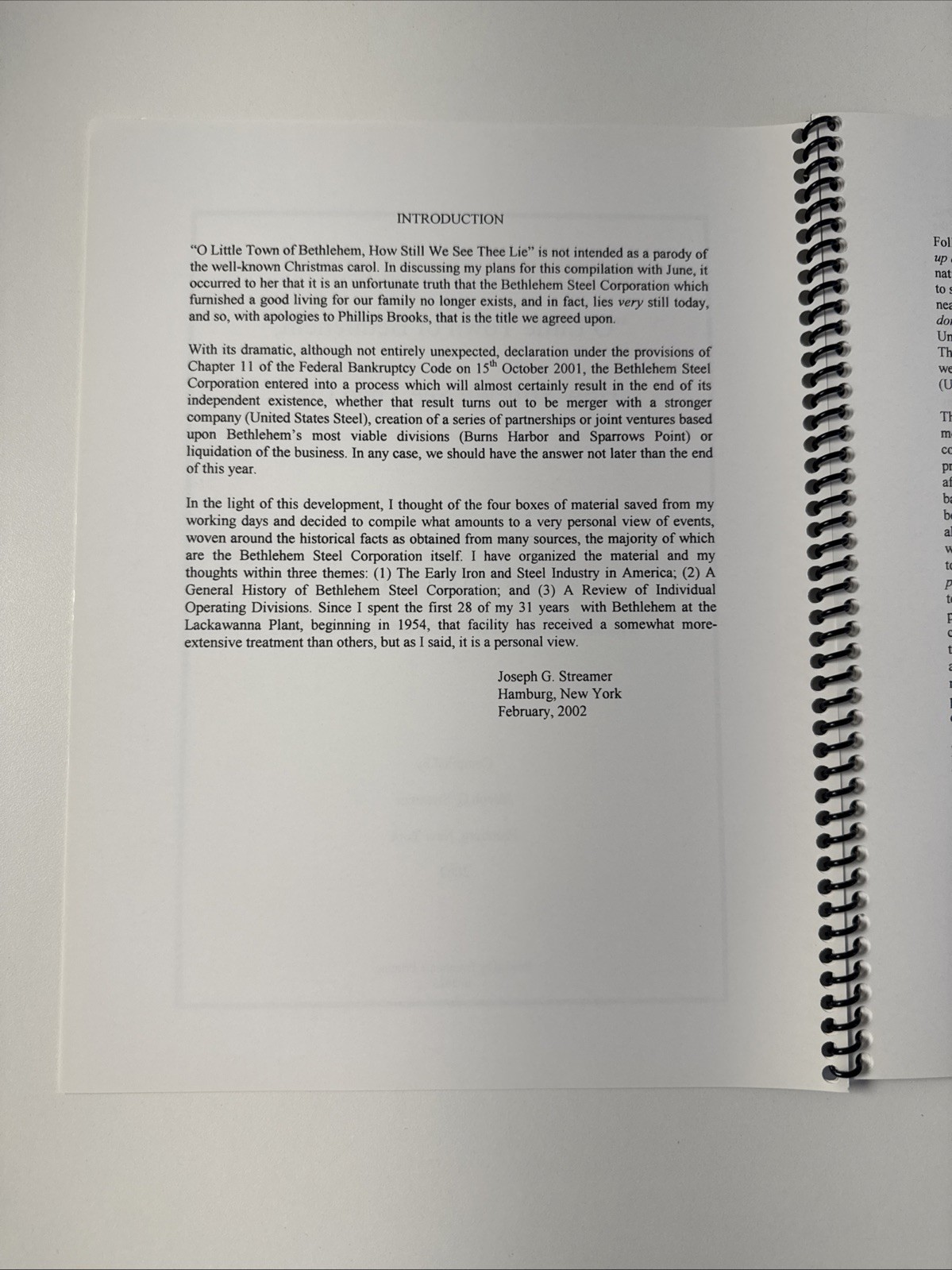 The Bethlehem Steel Corporation History 1904-2002 by Joseph G. Streamer