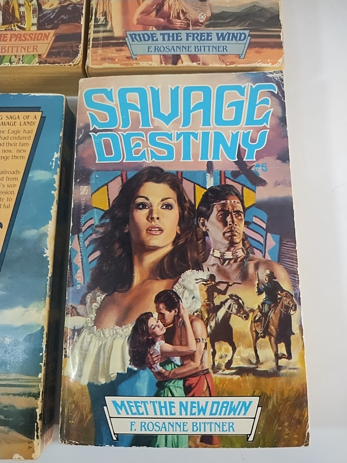 Savage Destiny Paperback 4 Book Lot Rosanne Bittner Historical Romance Old West