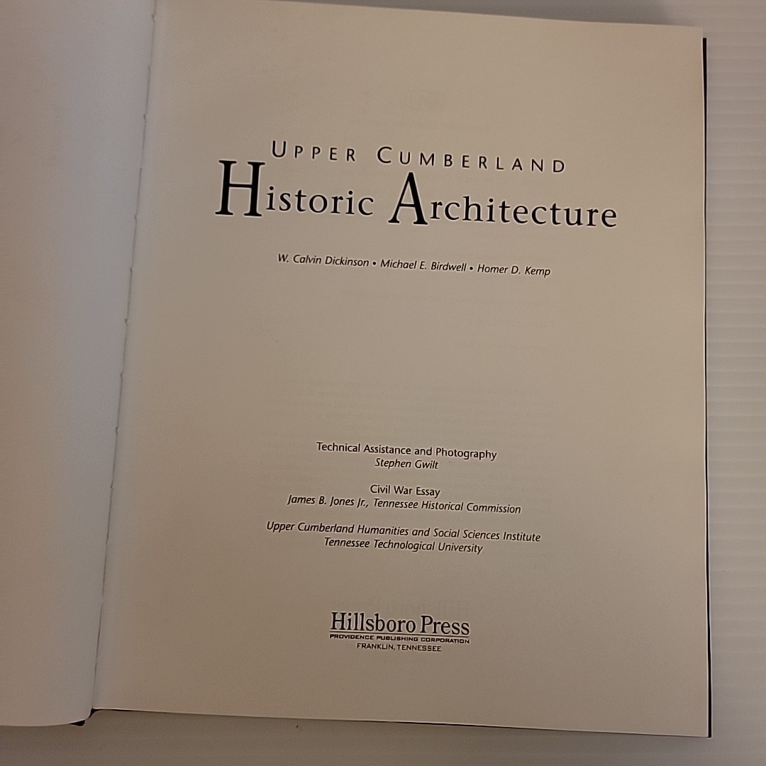 Upper Cumberland Historic Architecture Hillsboro Press 2002 Tennessee SIGNED x 3