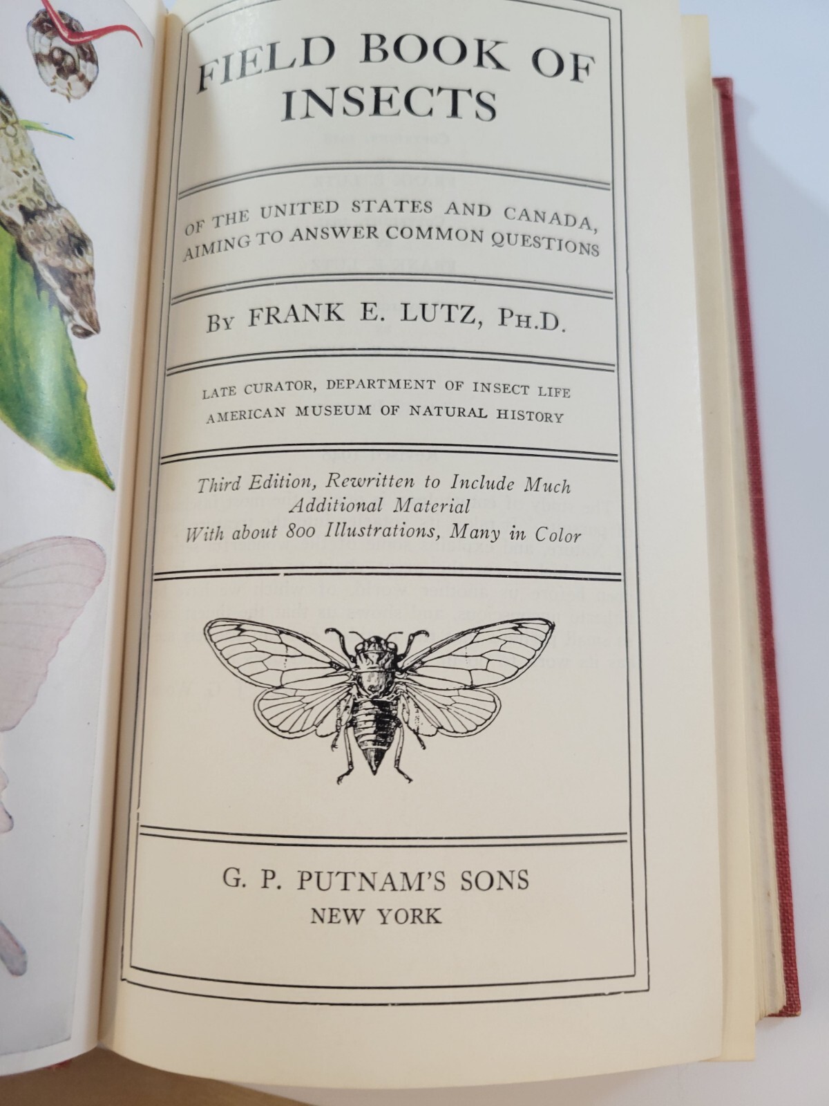 Field Book of INSECTS 1948 Revised Edition by Frank E. Lutz NICE COPY
