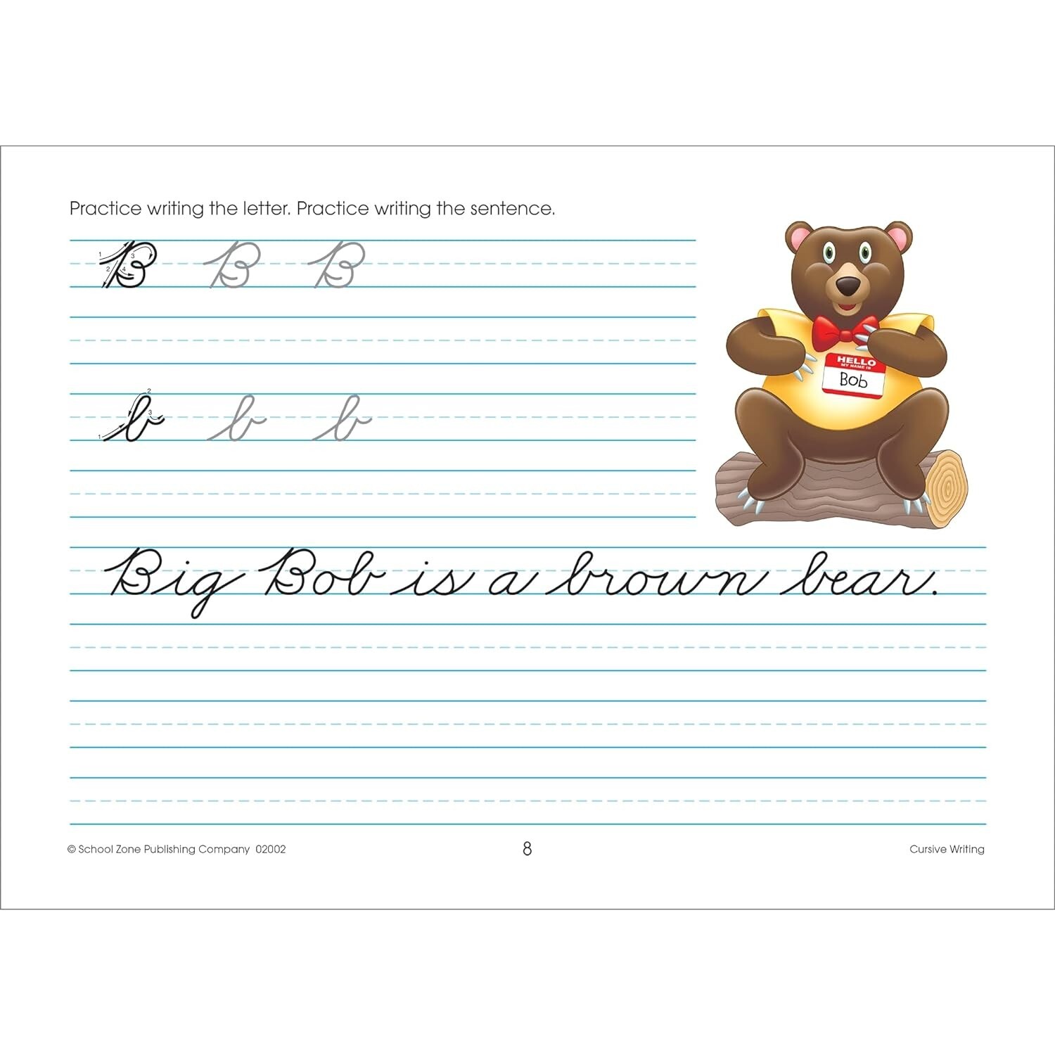 Cursive Workbook Writing Handwriting Practice Tracing Letters Ages 8 to 10 – NEW
