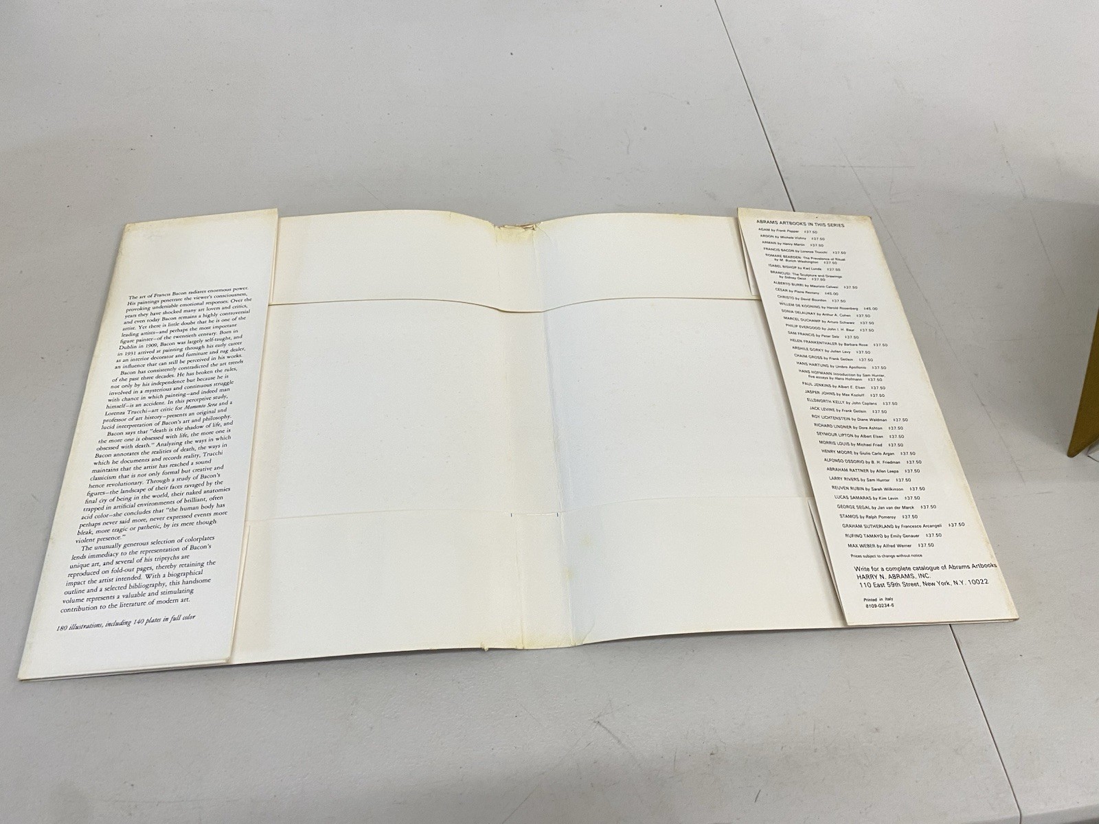 Lorenza Trucchi Francis Bacon Artwork 1975 Harry N. Abrams NY HC DJ