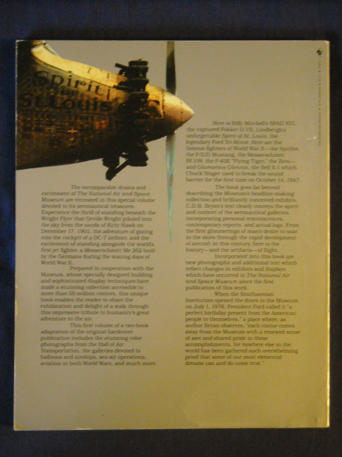 THE NATIONAL AIR AND SPACE MUSEUM VOLUME 1 AIR 159 PAGES 1982 SOFT COVER BOOK