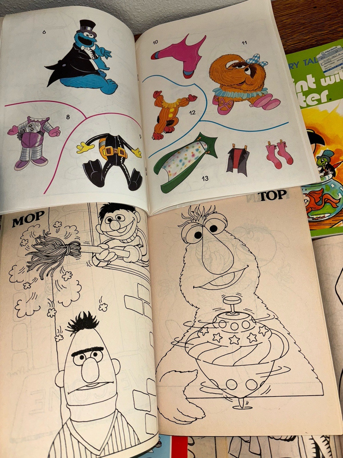 Vtg Variety Coloring Activity Stickers Creative Golden Book Lot Disney Sesame