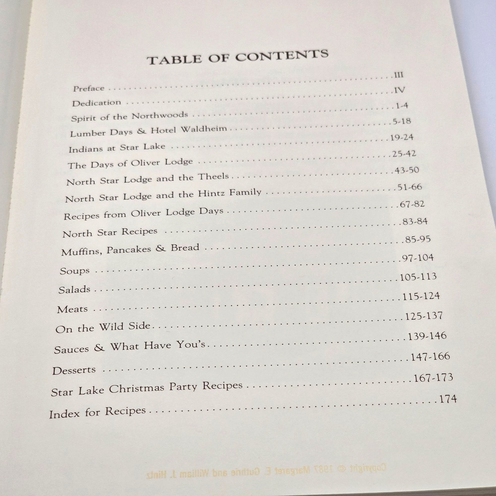 The History of North Star Lodge A Taste of the Northwoods w/Recipes Signed 1987