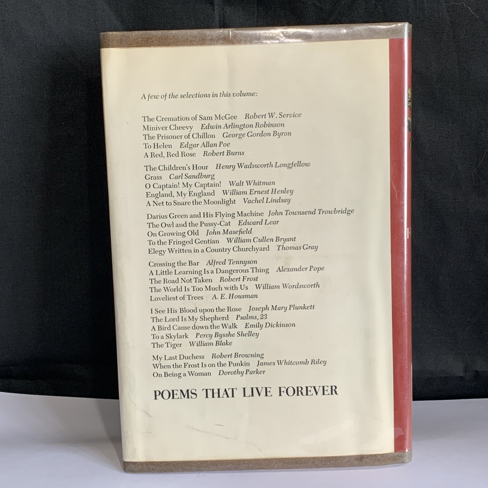 POEMS THAT LIVE FOREVER 1965 Selected by Hazel Felleman Hardback Used