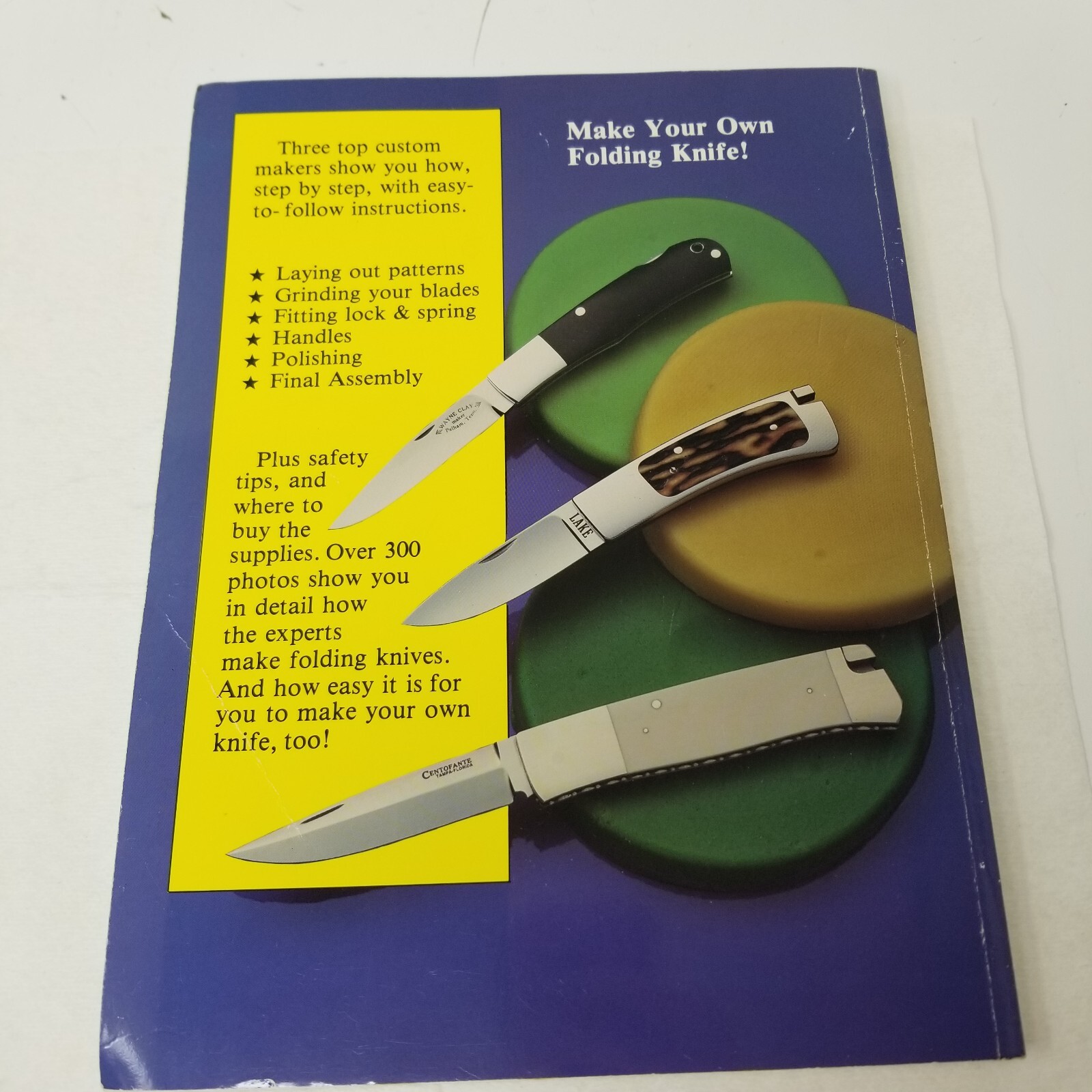 How to Make Folding Knives: A Step-By-Step How-To Book 1994 by Ron Lake