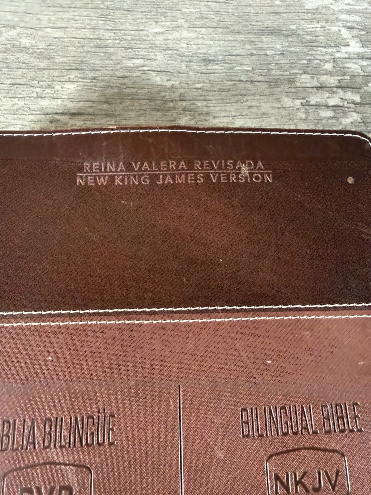 NKJV/RVR Bilingual Bible Leathersoft Brown (Spanish Edition) 2018 ( READ)