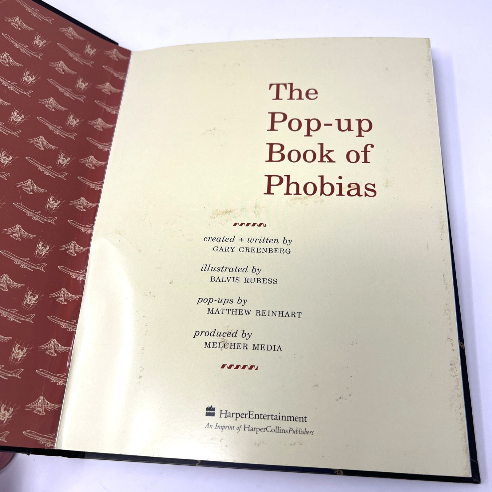 Pop-up Book of Phobias by Gary Greenberg (1999, Hardcover) Collectible