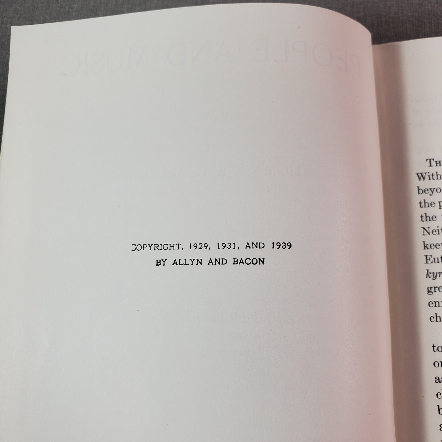 People and Music Thomasine C. McGehee 1952 New Edition Allyn Bacon