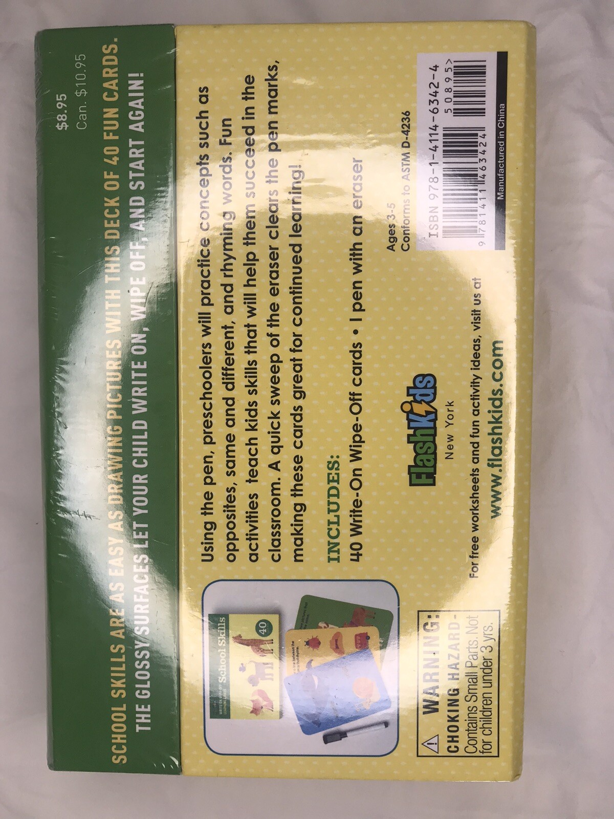 Write-On Wipe-Off Learning Cards: School Skills Cards – 03/2013