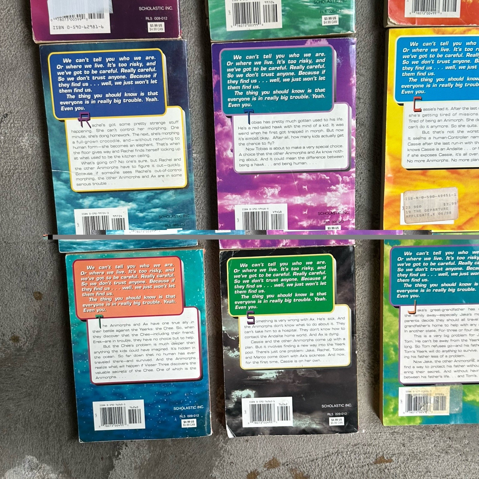 Animorphs Series Books Lot of 16 K.A. Applegate 90s Scholastic Paperback