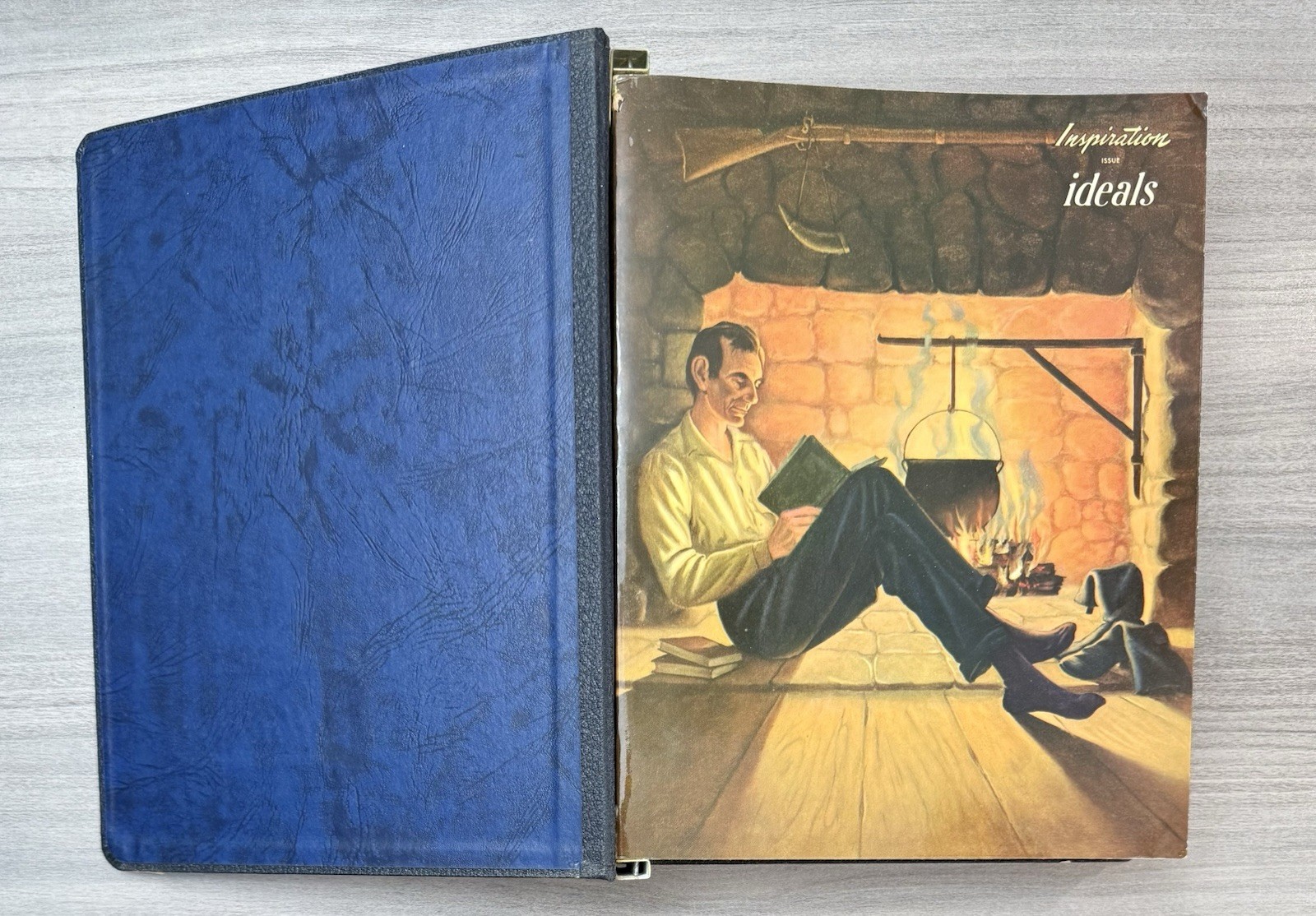 5 Huge Leather HC Binders of Ideals Magazine Lot Paperback Books 1955 – 1961