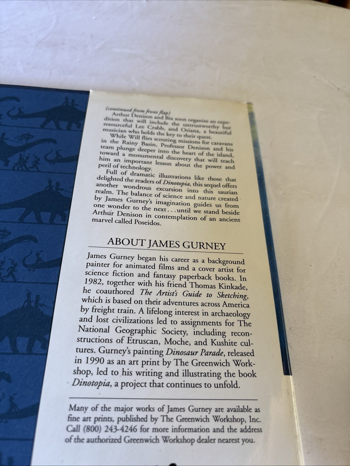 DINOTOPIA by James Gurney The World Beneath 1st Edition/ 1st Printing, HCDJ 1995